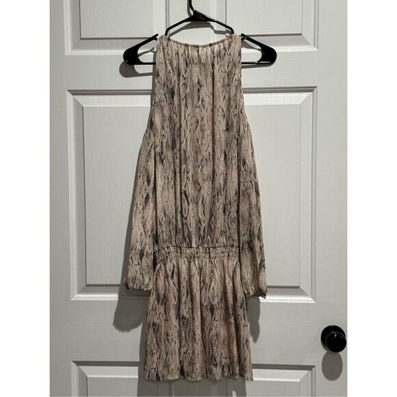 RAMY BROOK Lauren Blush Combo 100% Silk Smocked Waist Dress Small - Picture 14 of 15